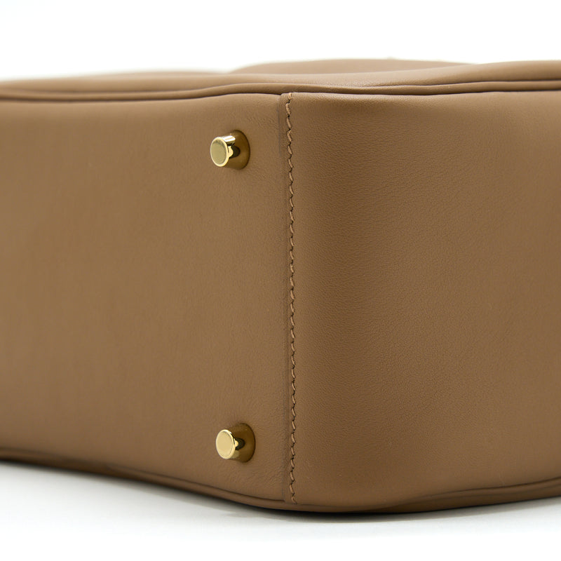 Hermes Mini Lindy Swift Alezan / Biscuit GHW Stamp U