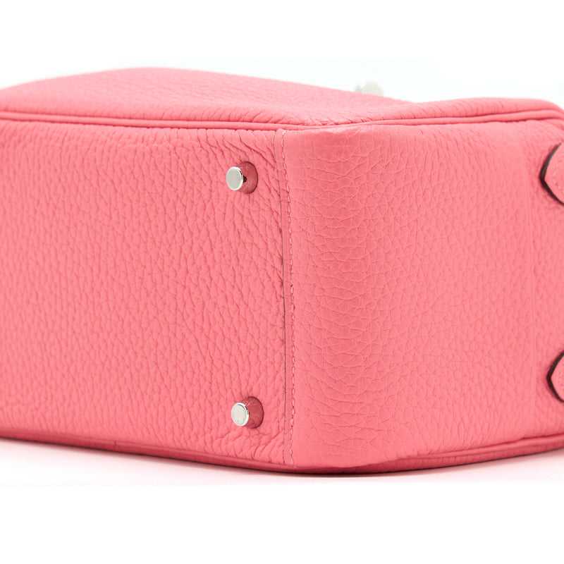 Hermes Mini Lindy Clemence 8W Rose Azalee SHW Stamp Z