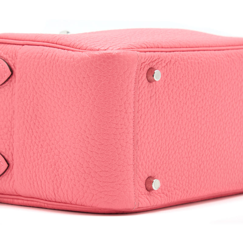 Hermes Mini Lindy Clemence 8W Rose Azalee SHW Stamp Z