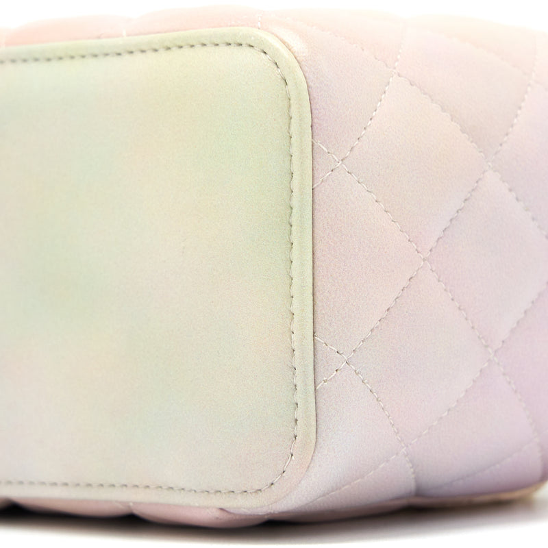 Chanel 22p Top Handle Long Vanity Case Lambskin Multicolour GHW