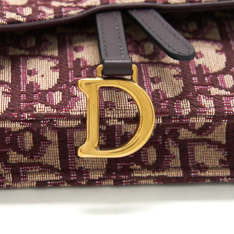 Dior Saddle Belt Pouch Red oblique GHW