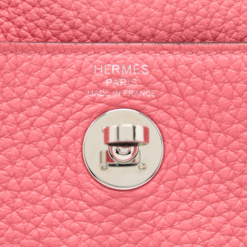 Hermes Mini Lindy Clemence 8W Rose Azalee SHW Stamp Z