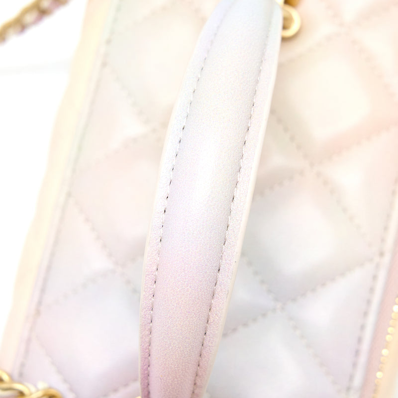 Chanel 22p Top Handle Long Vanity Case Lambskin Multicolour GHW