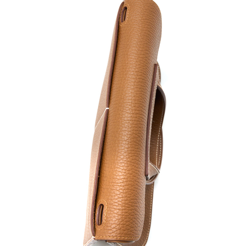 Hermes Halzan 25 Bag Clemence Gold GHW Stamp Z