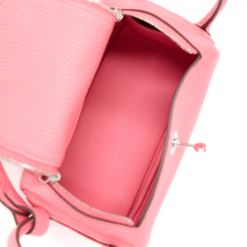 Hermes Mini Lindy Clemence 8W Rose Azalee SHW Stamp Z