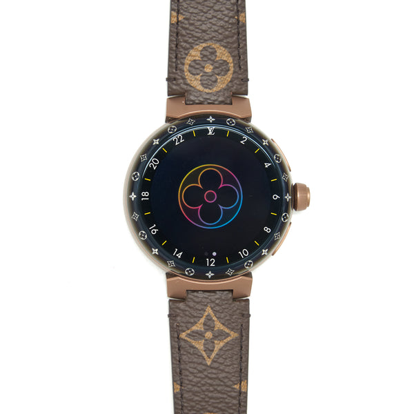 Louis Vuitton Tambour Horizon Light Up Connected Watch Monogram Canvas Strap