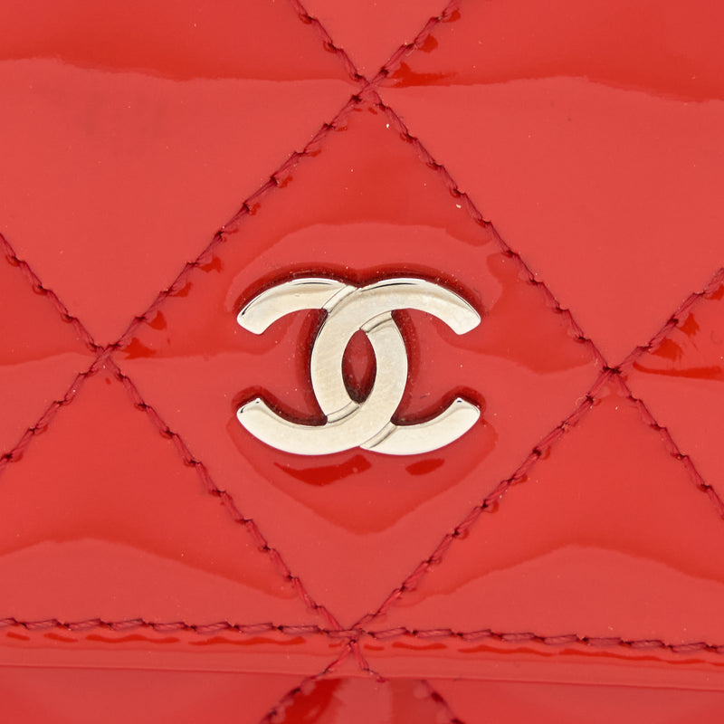 Chanel Classic Wallet On Chain Patent Red SHW