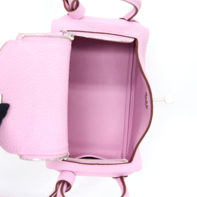 Hermes Mini Lindy Clemence X9 Mauve Sylvestre SHW Stamp U