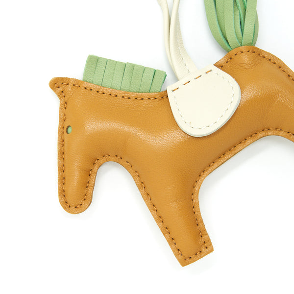 Hermes Rodeo PM Bag Charm Sesame / Craie / Vert Criquit