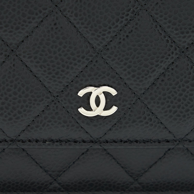 Chanel Classic Wallet On Chain Caviar Black SHW