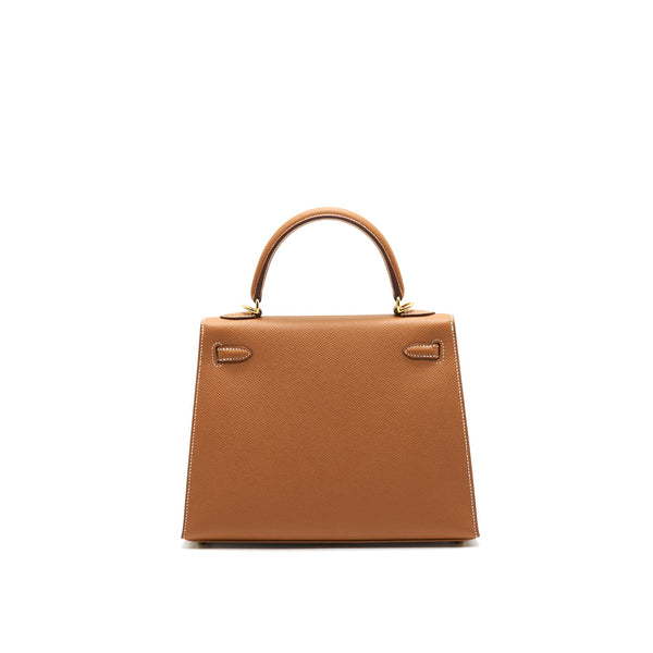 HERMES KELLY 25 SELLIER GOLD WITH GHW STAMP Z