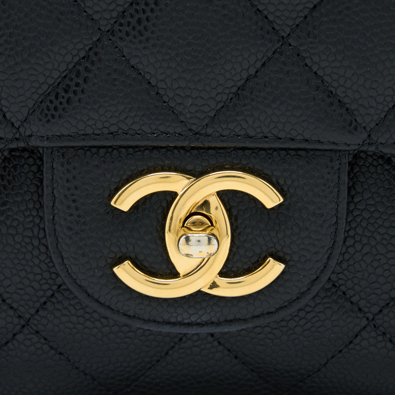 Chanel Maxi Classic Double Flap Bag Caviar Black GHW