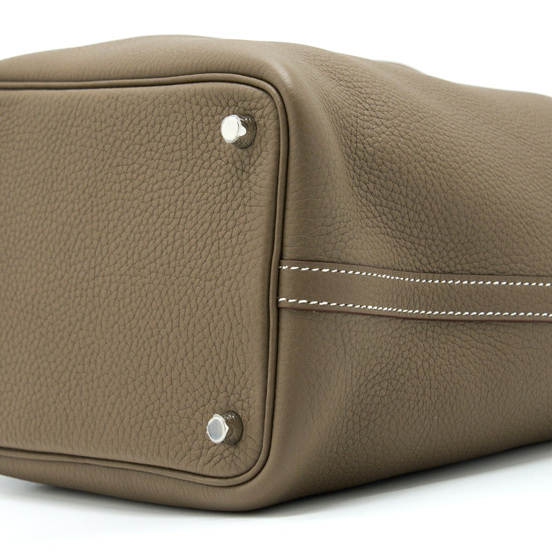 Hermes Picotin 18 Clemence Etoupe SHW Stamp Z