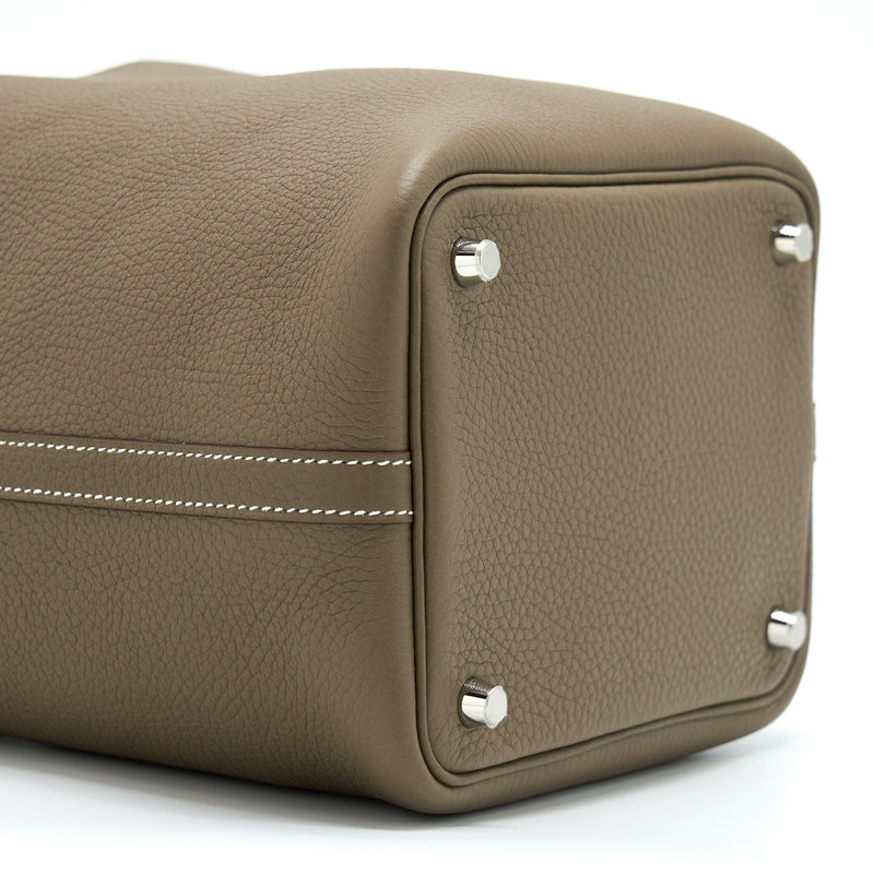 Hermes Picotin 18 Clemence Etoupe SHW Stamp Z
