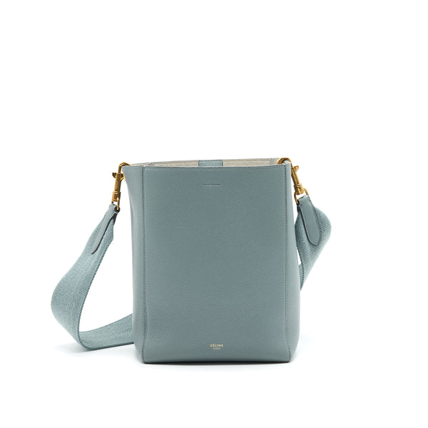 CELINE SMALL SANGLE BUCKET BAG IN GREY