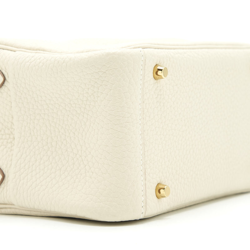 Hermes Mini Lindy Clemence Craie GHW Stamp Z