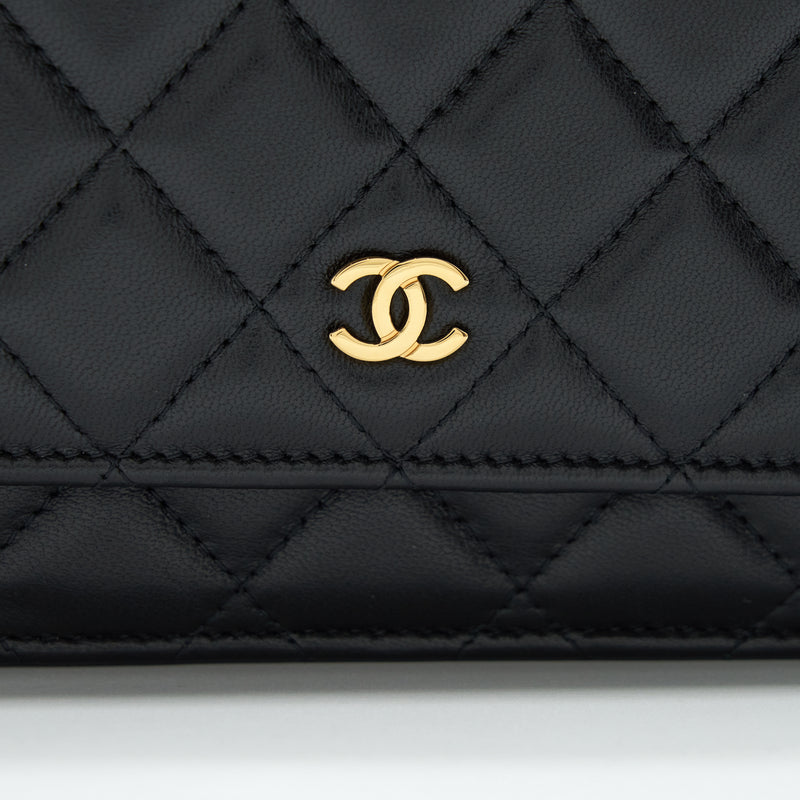 Chanel Classic Wallet On Chains Lambskin Black GHW(Microchip)