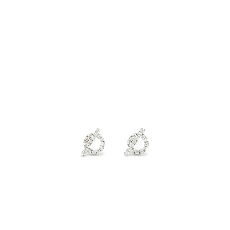 Hermes Finese Earrings White Gold With Diamonds
