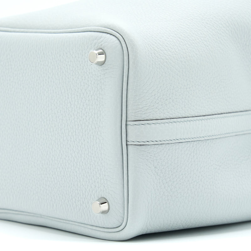 Hermes Picotin 18 Lock Bag Clemence Blue Pale SHW Stamp U