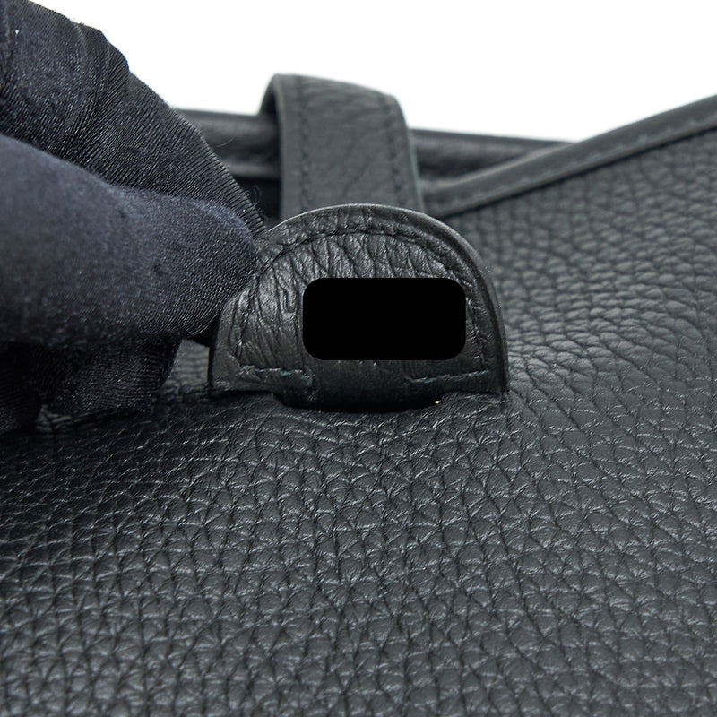 Hermes Evelyn 29 Clemence Black GHW Stamp U