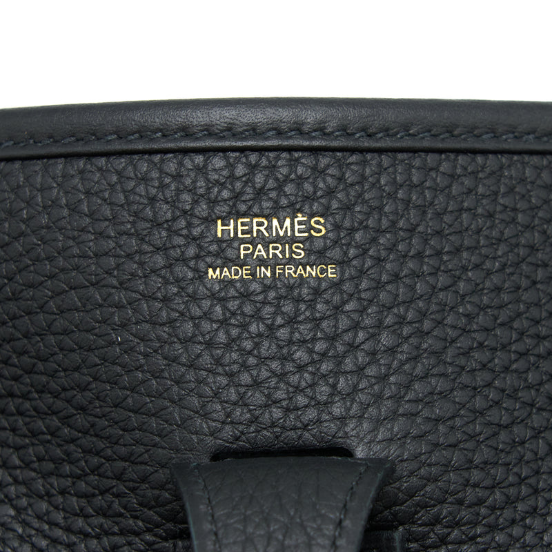Hermes Evelyn 29 Clemence Black GHW Stamp U
