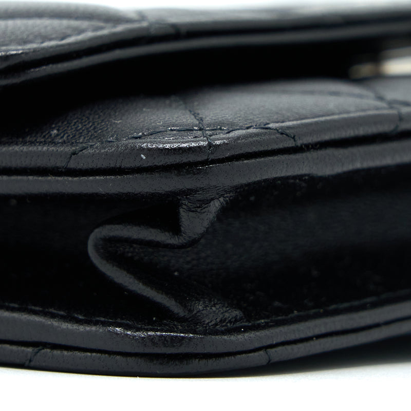 Chanel Classic Wallet on Chain Lambskin Black SHW (Microchip)