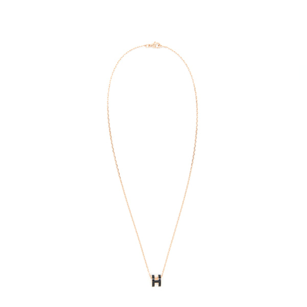 Hermes Mini Pop H Pendent Black RGHW
