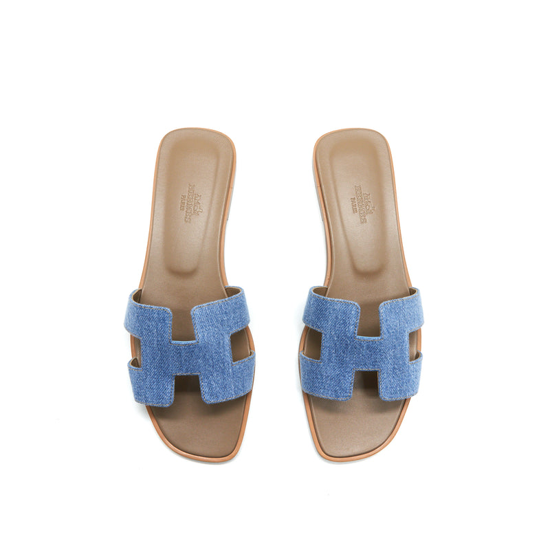 Hermes Oran Sandal Denim size 38