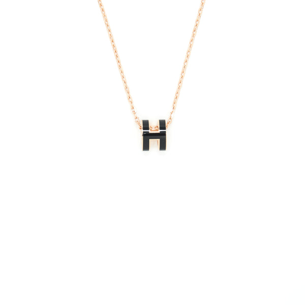 Hermes Mini Pop H Pendent Black RGHW