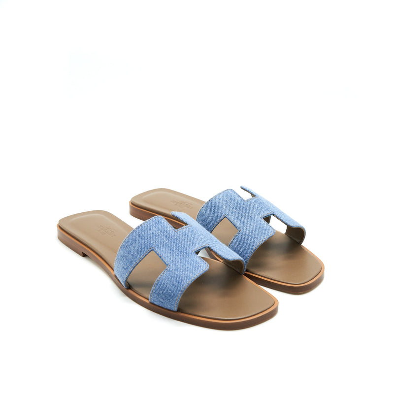 Hermes Oran Sandal Denim size 38