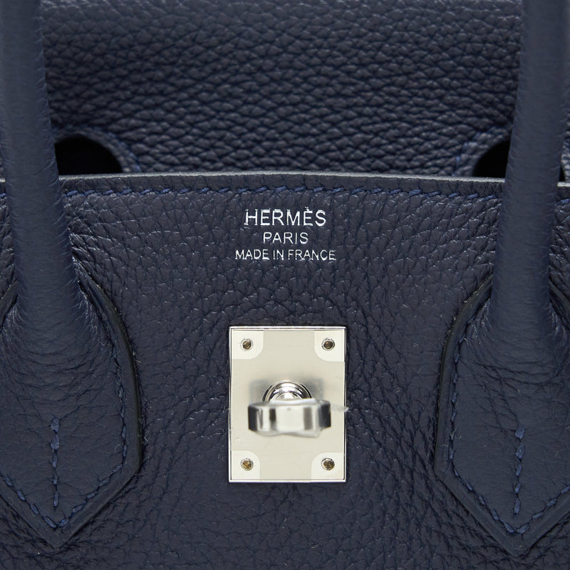 Hermes Birkin 25 Togo Blue Nuit SHW Stamp Z