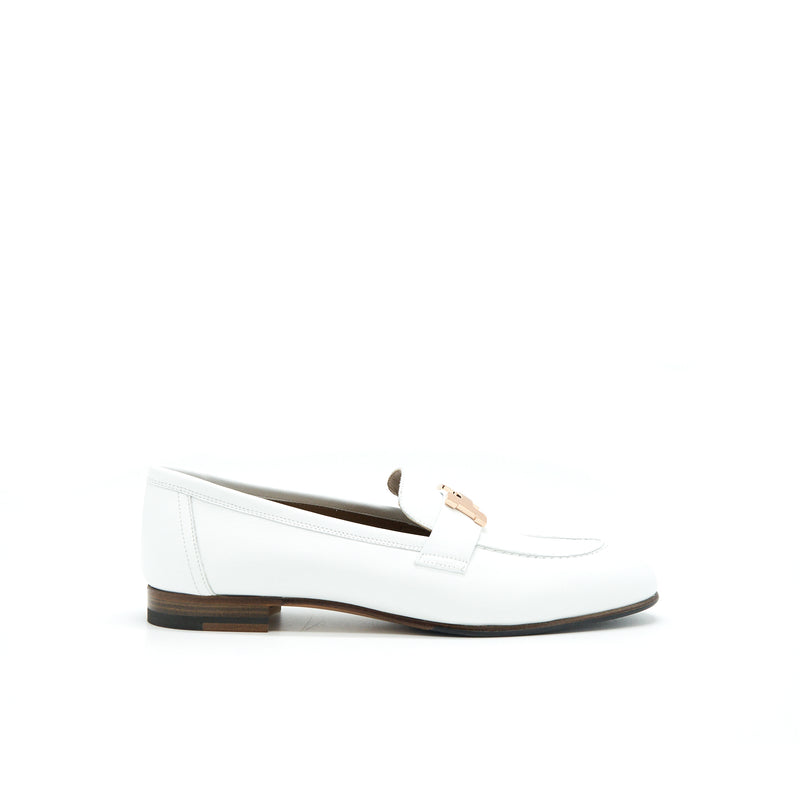 Hermes Paris Loafer Blanc RGHW size38.5