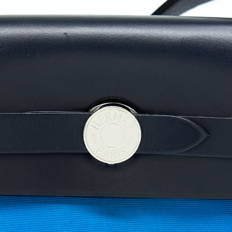 Hermes Herbag 31 Blue / Black SHW Stamp A