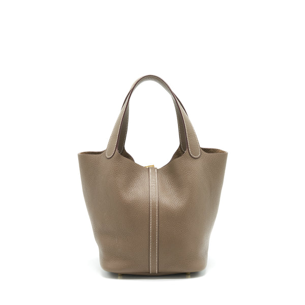 Hermes picotin 22 Lock Bag Etoupe GHW Stamp C