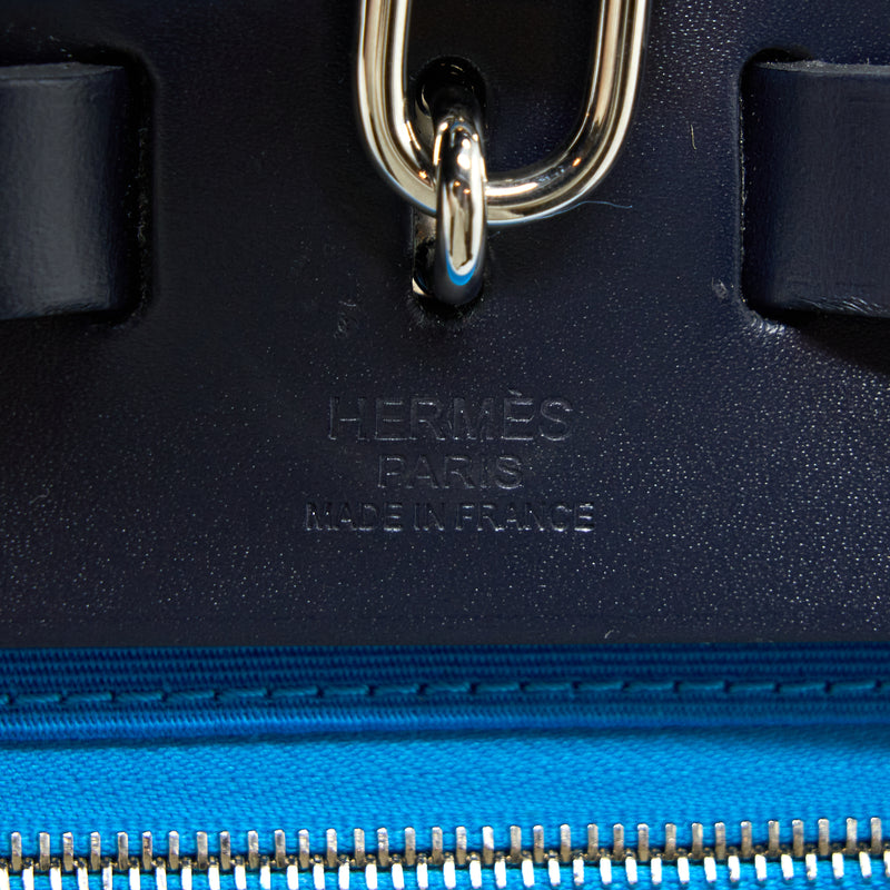 Hermes Herbag 31 Blue / Black SHW Stamp A