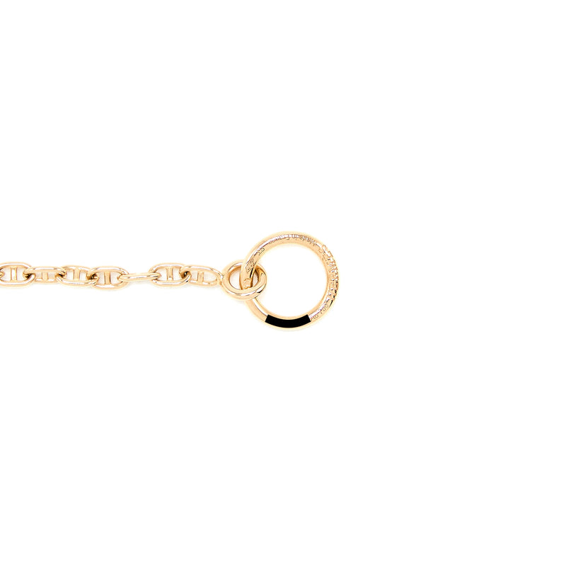 Hermes Size ST New Farandole Bracelet Rose Gold With Diamonds And Toggle Closure