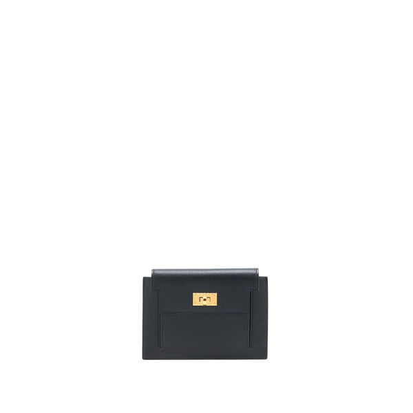 Hermes Kelly Pocket Compact Madame Black GHW Stamp U