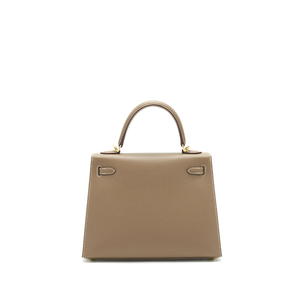 Hermes Kelly 25 sellier Etoupe GHW stamp Z Epsom leather