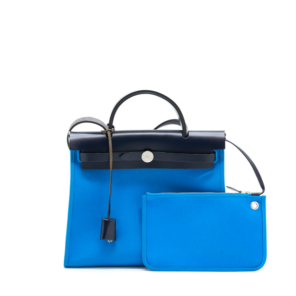 Hermes Herbag 31 Blue / Black SHW Stamp A