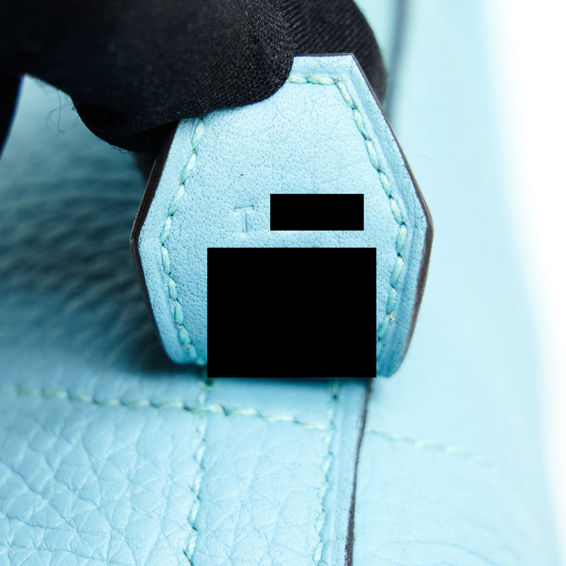 Hermes Bolide 31 Clemence Blue Atoll SHW Stamp T