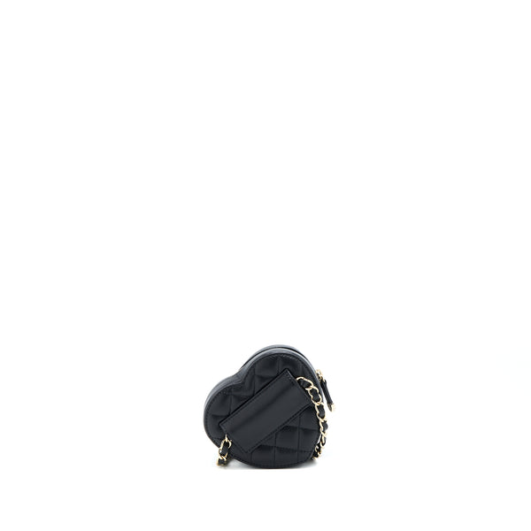 CHANEL 22S Heart Belt Bag Lambskin Black LGHW