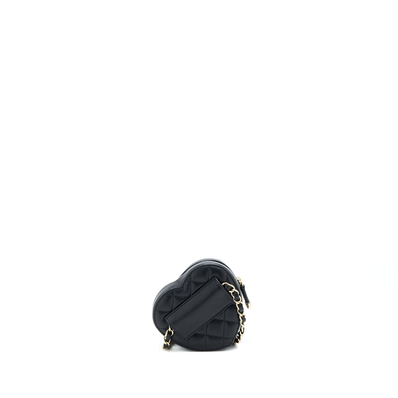 CHANEL 22S Heart Belt Bag Lambskin Black LGHW
