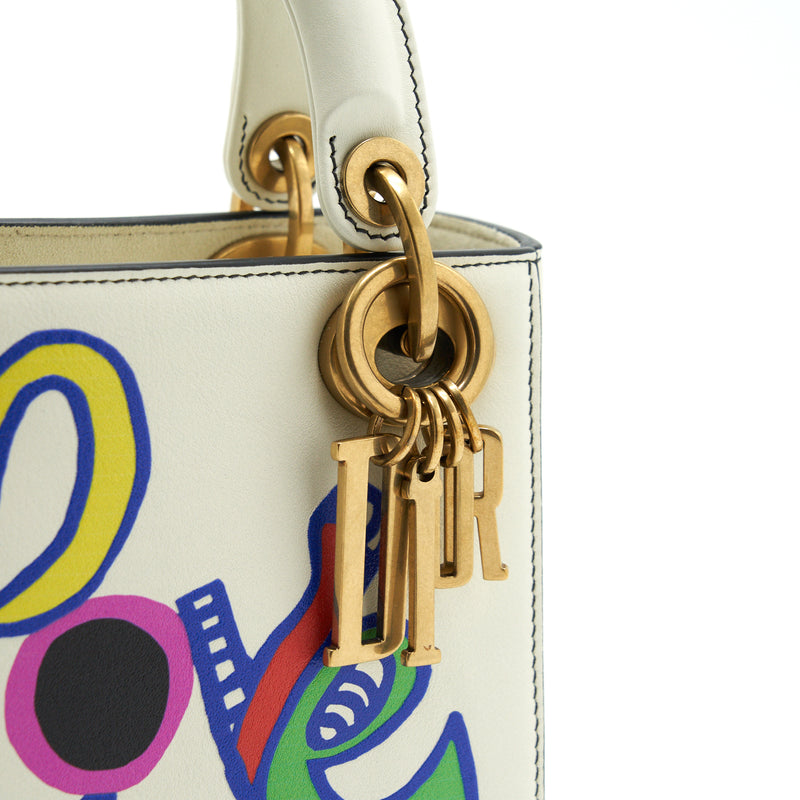 Christian Dior Mini Lady Dior Graffiti Special Edition with J’ADior Hardware