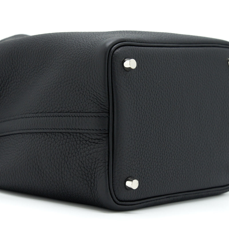 Hermes Picotin 18 Lock Bag Clemence Black SHW Stamp Z