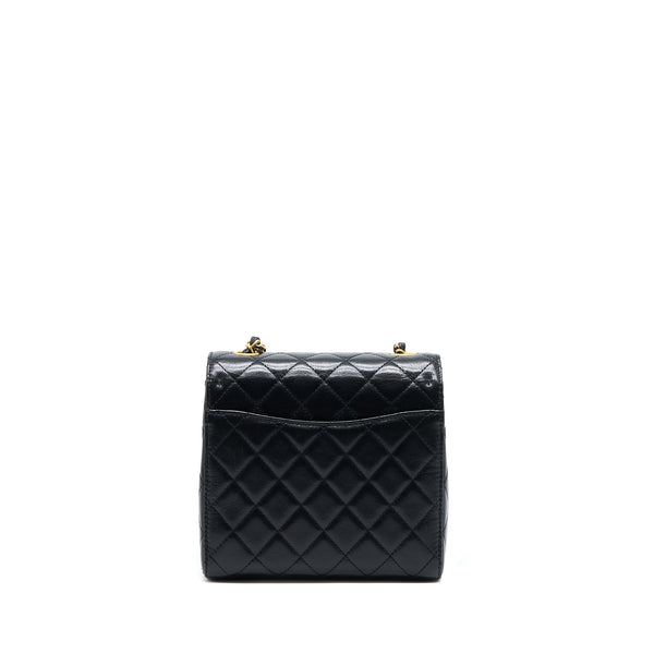 Chanel 22K Retro Classic New Square Flap Bag Goatskin Black with GHW (Microchip)