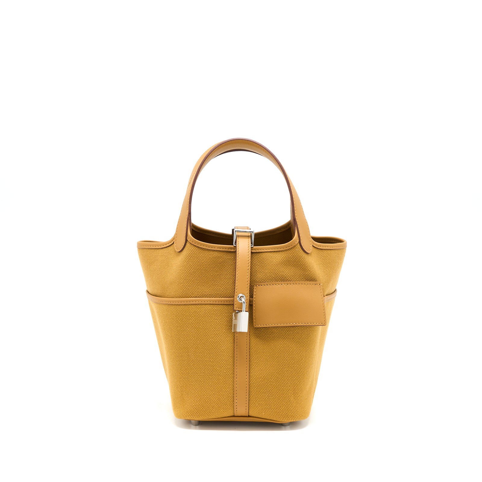 Hermes Picotin Cargo 18 Swift/Toile Canvas Sesame SHW
