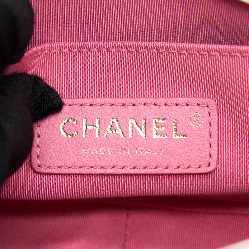 Chanel Small Flap Bag Lambskin White/Multicolor LGHW