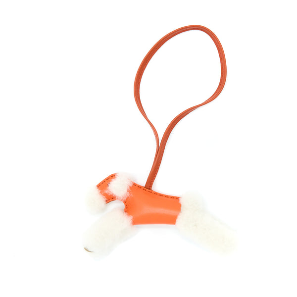 Hermes Budy Bag Charm Orange Poppy