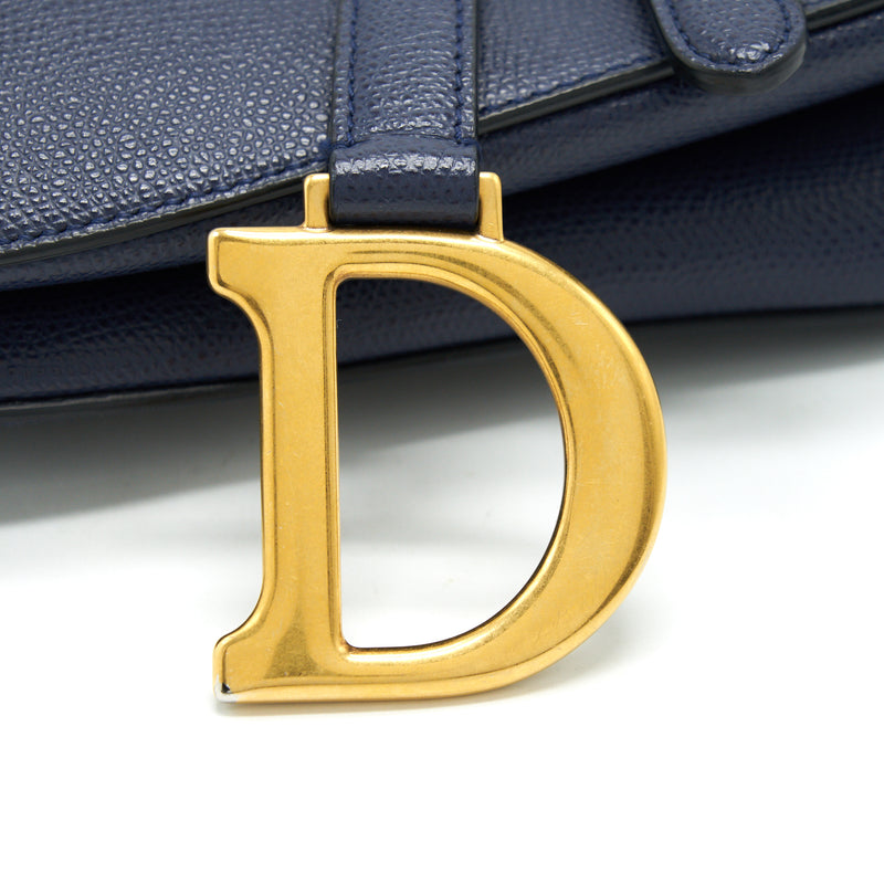 Christian Dior Medium Saddle Bag Indigo Blue