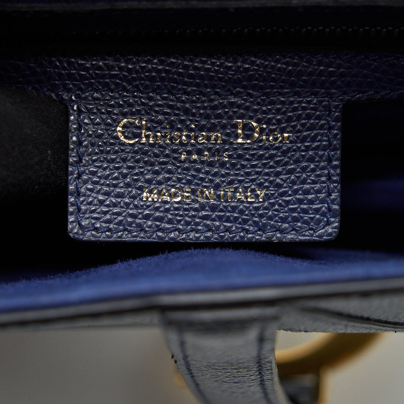 Christian Dior Medium Saddle Bag Indigo Blue